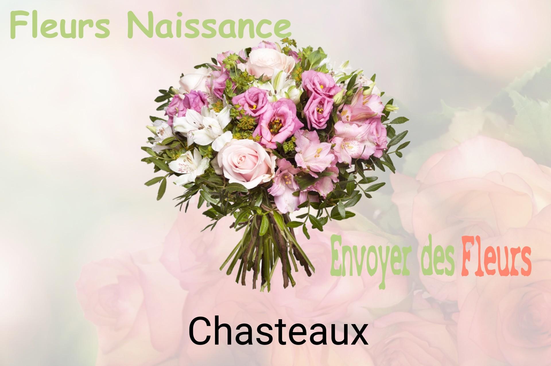 Bouquet de fleurs de naissance livré à Chasteaux